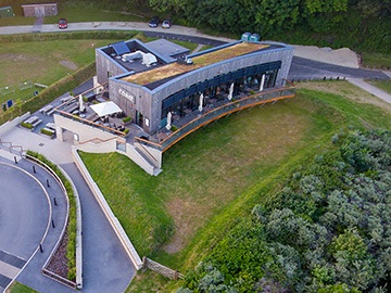 Coppet Hall aerial shot